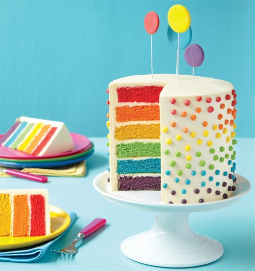 3 Rainbow Layer Cake