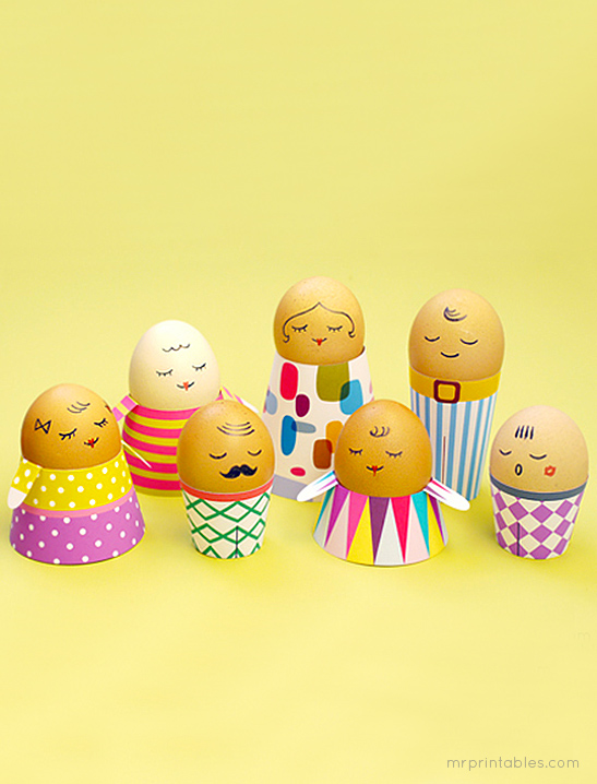 4 Funky Easter Egg People