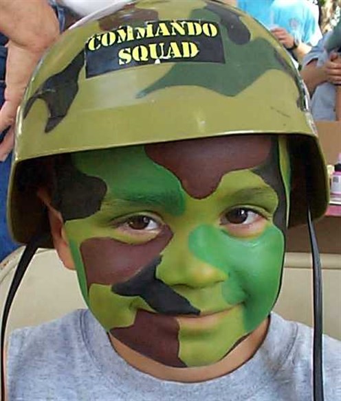 Storm Soldier Face Painting Stencil