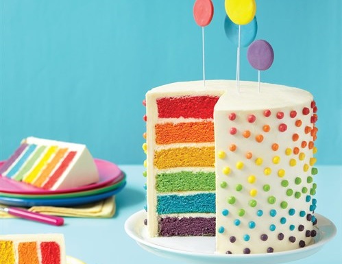 Rainbow layer cake